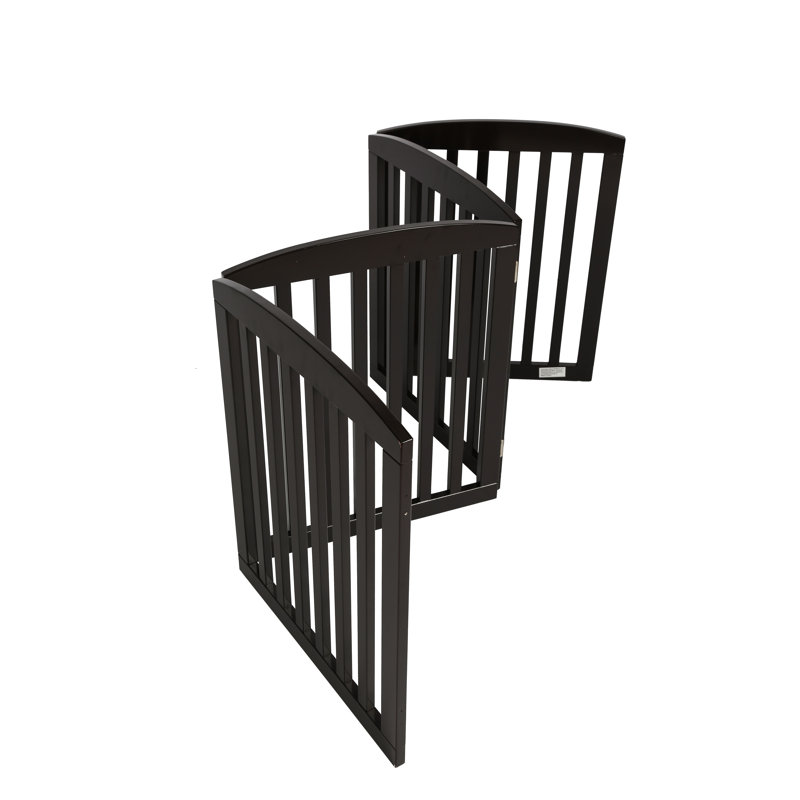 Barrière pour animaux autoportante en bois, Espresso