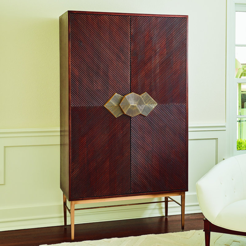 Galapagos 39.75 " L Solid Wood Bar Cabinet