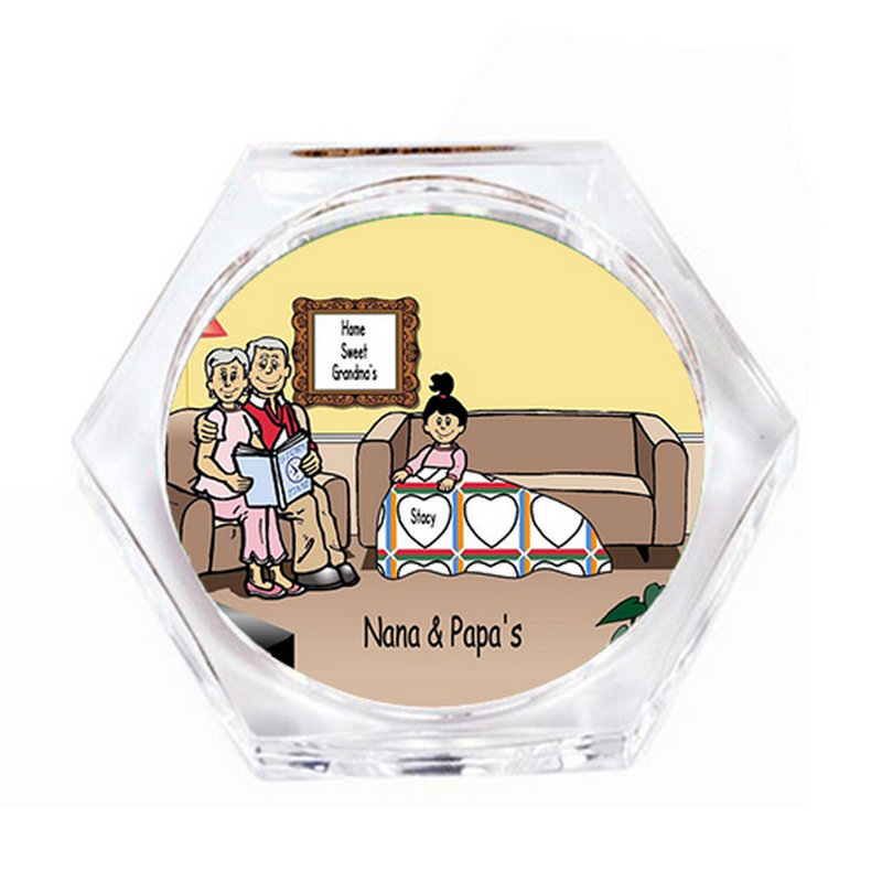 Sous-verre lisant grand-mère et grandpa