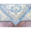 Tapis bleu en laine noué à la main de conception unique 9 pi 10 po x 14 pi New Age Rosalinda