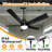 42 Inch Indoor Outdoor Ceiling Fan with Light, 3 ABS Blades Black Patio Ceiling Fan, DC Motor Reversible Ceiling Fan with Remote for Porch, Deck, Bedroom