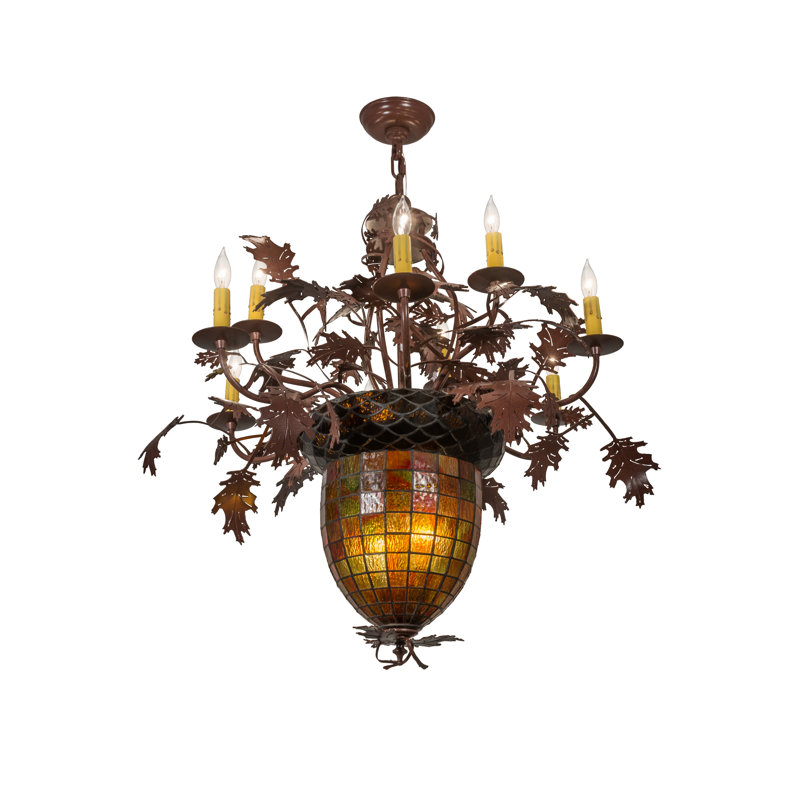 Rustic Lodge 11 - Light Glass Chandelier