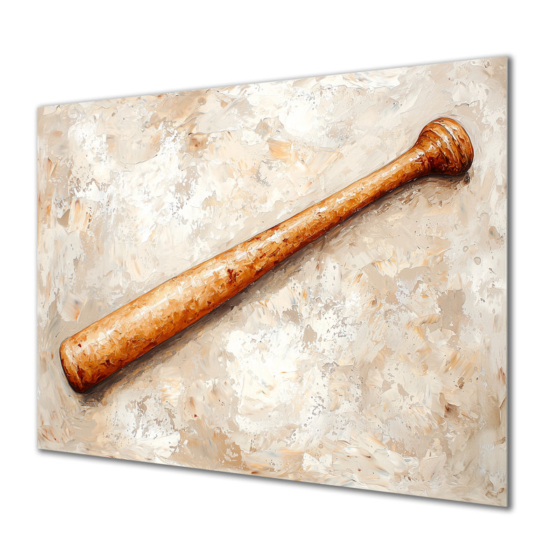 Batte de baseball rétro II - sport, décoration murale en métal, impression de baseball sport, H 24 po x l 32 po