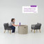 Foyer extérieur rond de 31 po, foyer de 40 000 BTU avec espace de réservoir intégré, table de foyer d'extérieur au gaz MGO pour patio extérieur, gris foncé, aucun assemblage requis, gris foncé-132677139