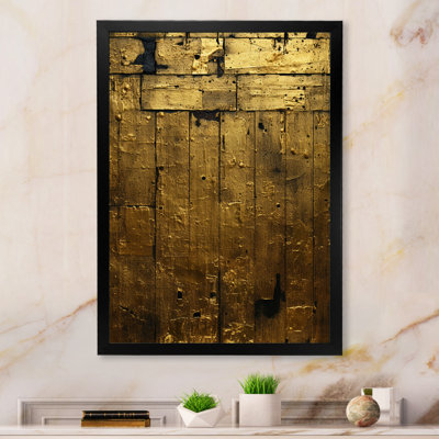 Golden Passage Of Time - Art mural abstrait sur toile géométrique