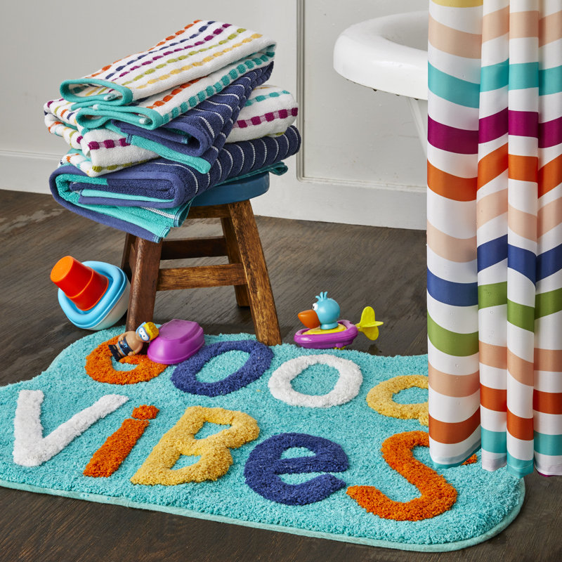 Good Vibes Cotton Bath Rug