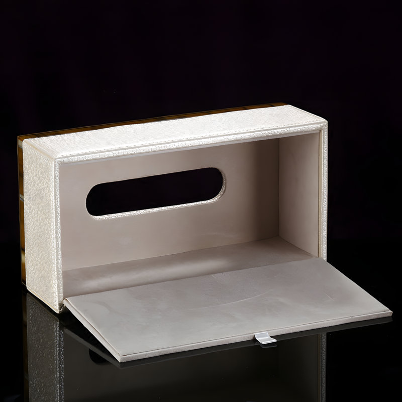 Porte-papier hygiénique moderne en cuir pour le salon et la table à manger - Décoration élégante et fonctionnelle