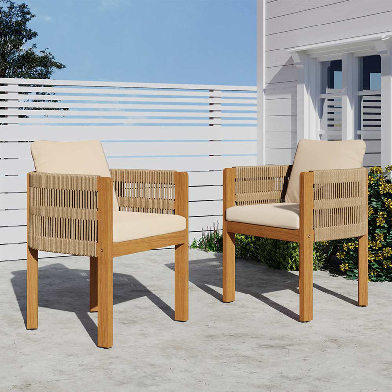 Chaises de salle à manger d'extérieur, Beige