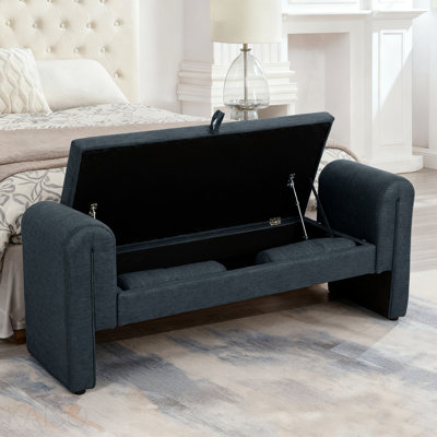 Banc rembourré avec rangement
