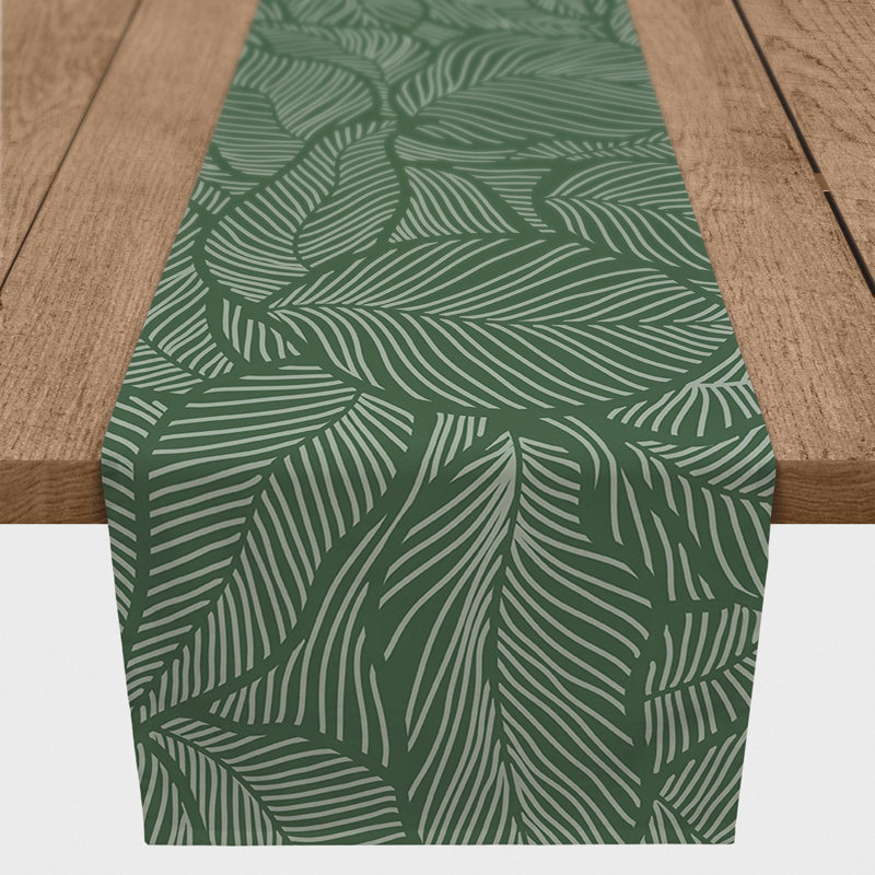 Linge de table Benna, 72 po x 16 po, Vert
