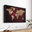 «Maroon World Map Wall Art»-1404668421