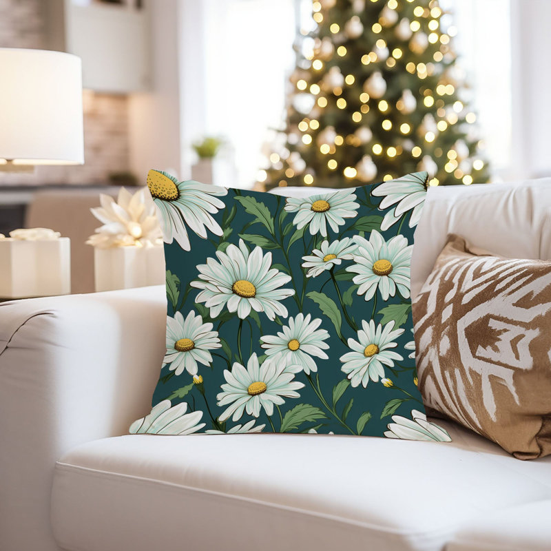 Floral Daisy Flowers VII Modern, 18"H x 18"W