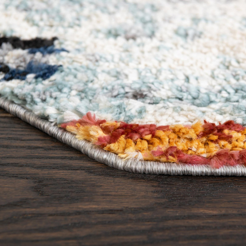 Tapis gris à motif géométrique Tucson, Octogone 7 pi x 7 pi