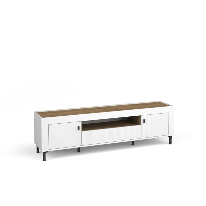 Griggsville TV Stand for TVs up to 65", White/Oak