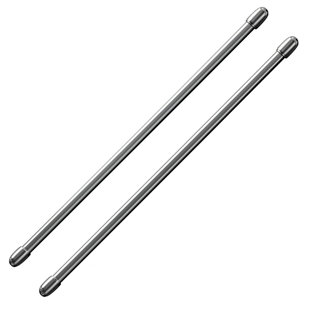 Tringle à rideaux simple réglable à surface plate Café Rod (Ensemble de 2)
