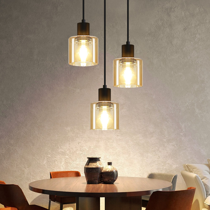 Amarieon 3 - Light Amber Glass Pendant