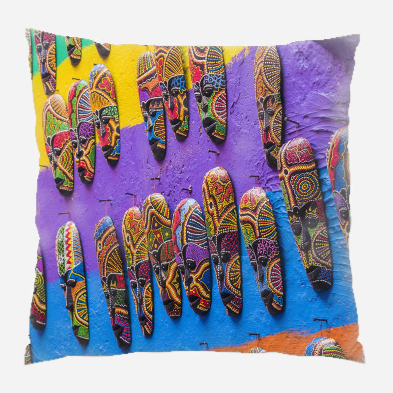 Coussin décoratif art Oceane, Microsuède, Intérieur