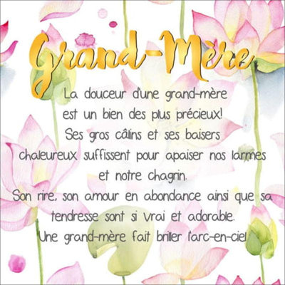 DEL avec Dits - plaque décorative Grand-Mère