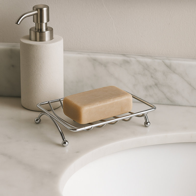 Porte-savon en métal, Chrome