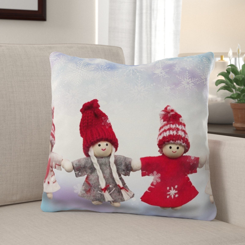 Coussin de noël Orman, Microsuède, Intérieur