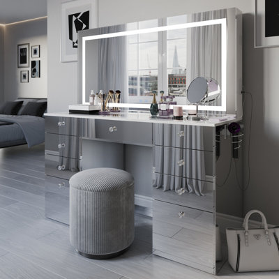 Très grand meuble-lavabo avec miroir à DEL Boahaus Elara
