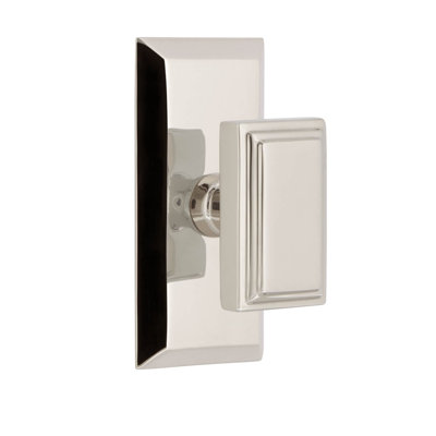 Grandeur Fifth Avenue Short Plate Double Dummy with Carré Door Knob