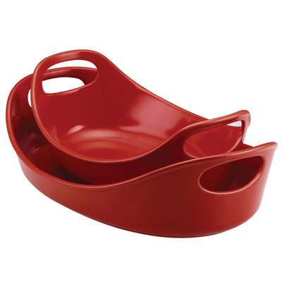 Rachael Ray Stoneware Ceramic Oval Baker Set