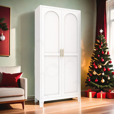 Armoire de rangement en métal avec portes et tablettes réglables