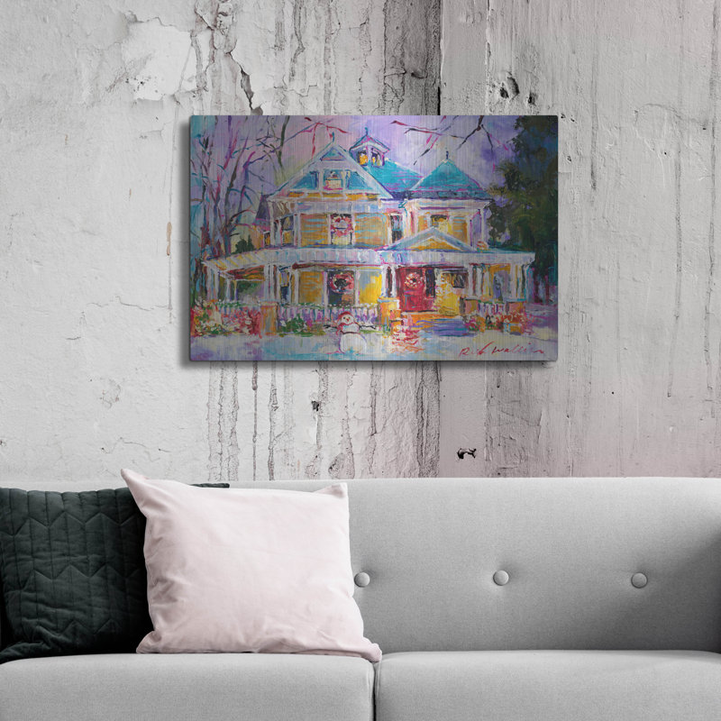 «Christmas House» par Richard Wallich, H 24 po x l 36 po