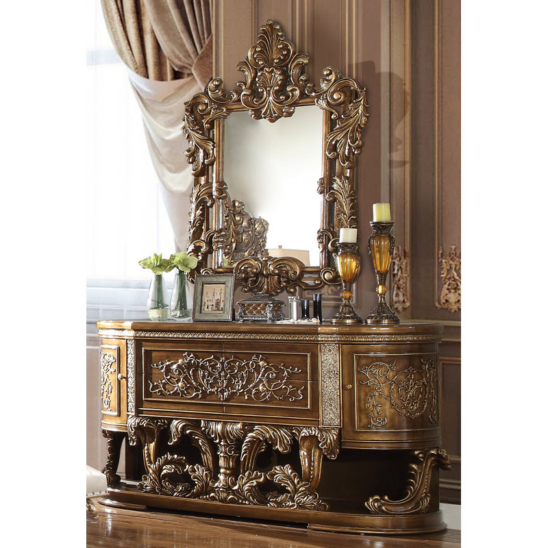 Commode 4 tiroirs avec miroir Poolain