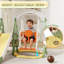Ensemble de glissade et de balançoire pour enfants 4 en 1, glissade pour tout-petit avec panier de basket et balançoire-124668251