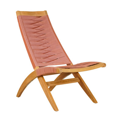 Chaise longue moderne pour salon en rotin synthétique et bois d'acacia