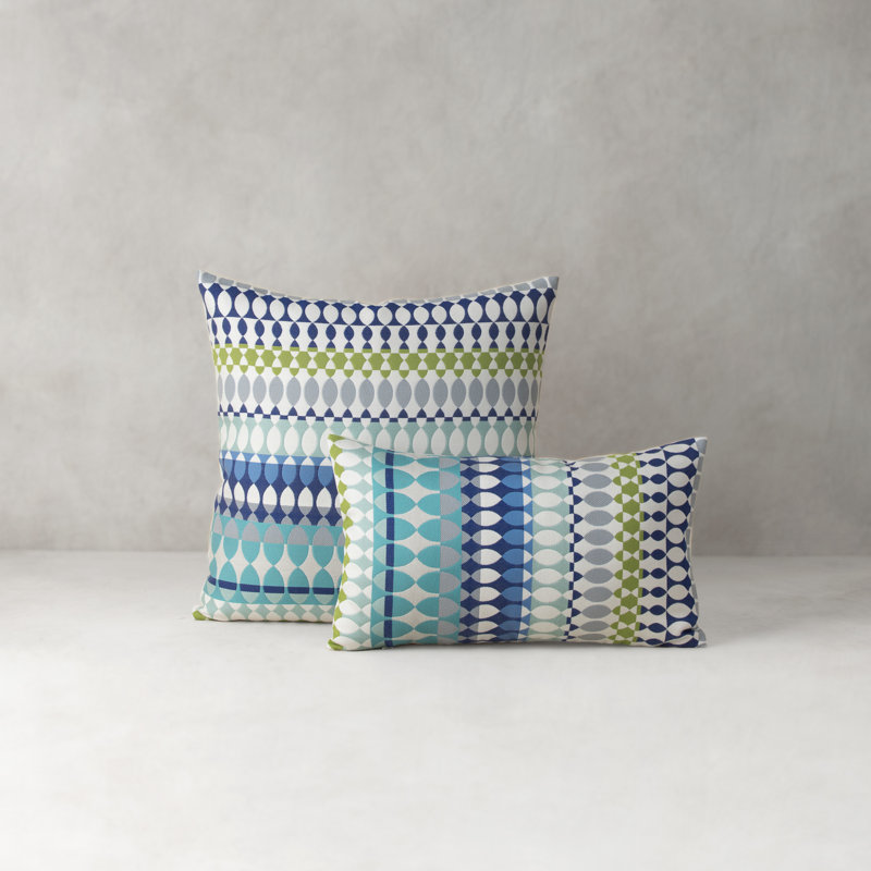 Modern Oval Ocean Pillow Cover & Insert, 20" x 20", Square