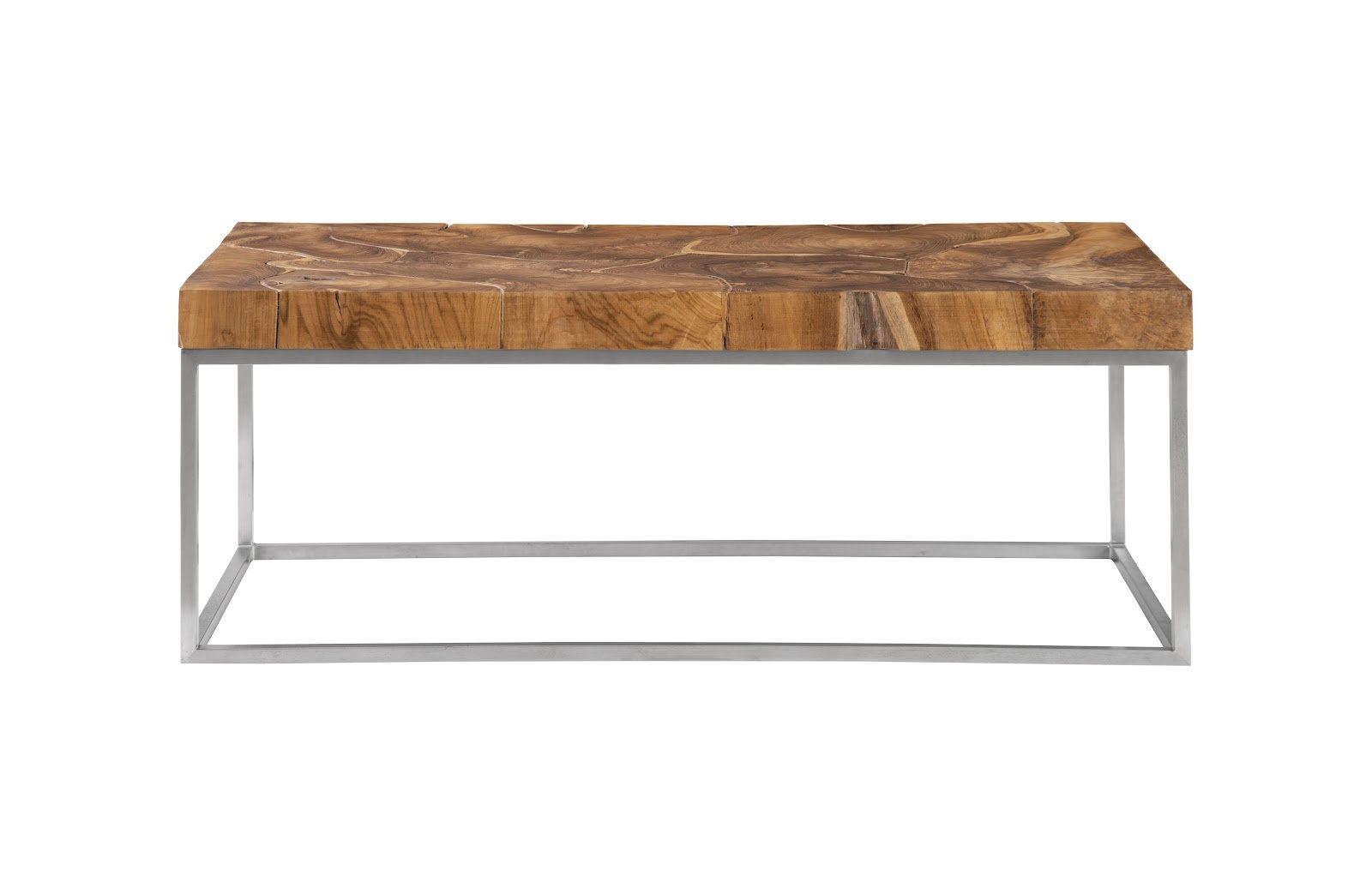 Rustic Puzzle Coffee Table with removable glass top - includes 2