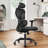 Comfy Breathable Ergonomic Task Chair with Headrest-1335067290