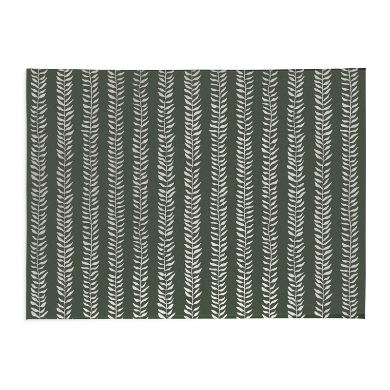 Mystic Ivy Kids Play Mat, Rectangle 3' x 5', Chimichurri/Green