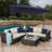 Brennan 98.4'' Cantilever Umbrella Square Patio Offset Umbrella with Weight Base-1037365864