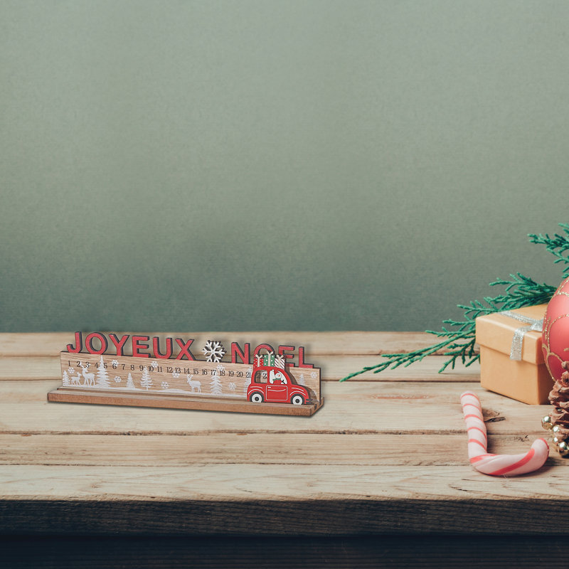 Support de calendrier en bois Joyeux Noel