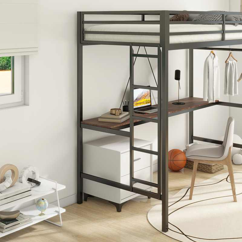 Alton Twin Loft Bed With Desk