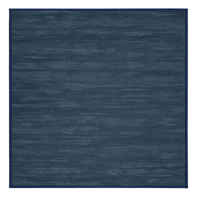 Machine Washable Solid Blue Area Rug