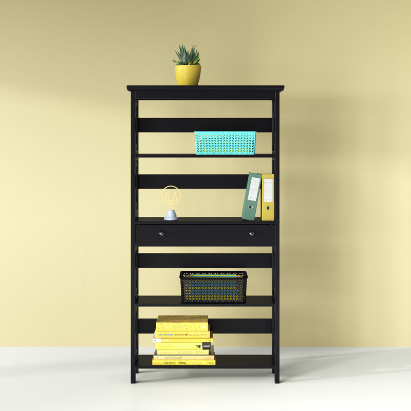 Étagère à livres H 59,75 "x l 31,5" Liman, Noir, noir, noir, noir
