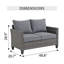 Wicker Outdoor Loveseat with Cushions-100782423