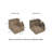 Handwoven Seagrass Storage Baskets - Natural Rectangular Organizer For Kitchen, Bathroom, Living Room - 8.5" X 7.5" - Set Of 2