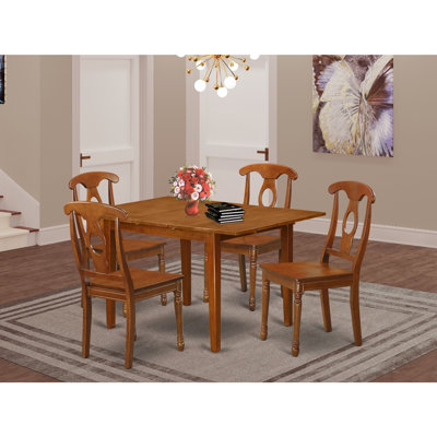 Lorelai Solid Wood Top Four Leg Dining Set