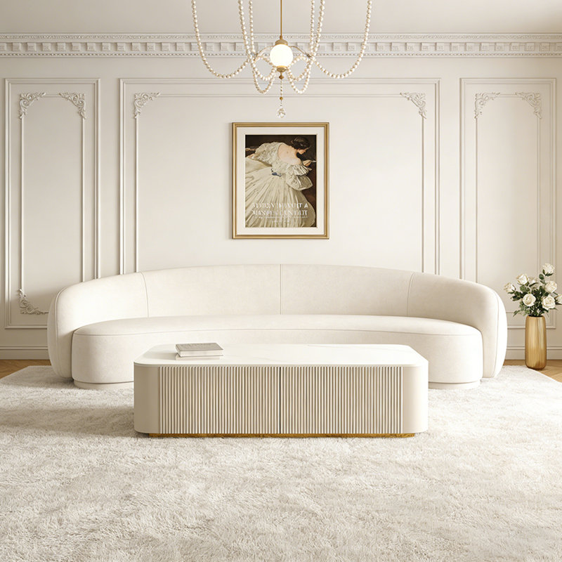 Table basse avec plateau de rangement de luxe