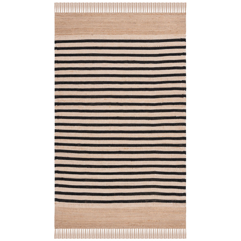Tapis en jute de coton tissé à la main Kolyu, Rectangle 3 pi x 5 pi