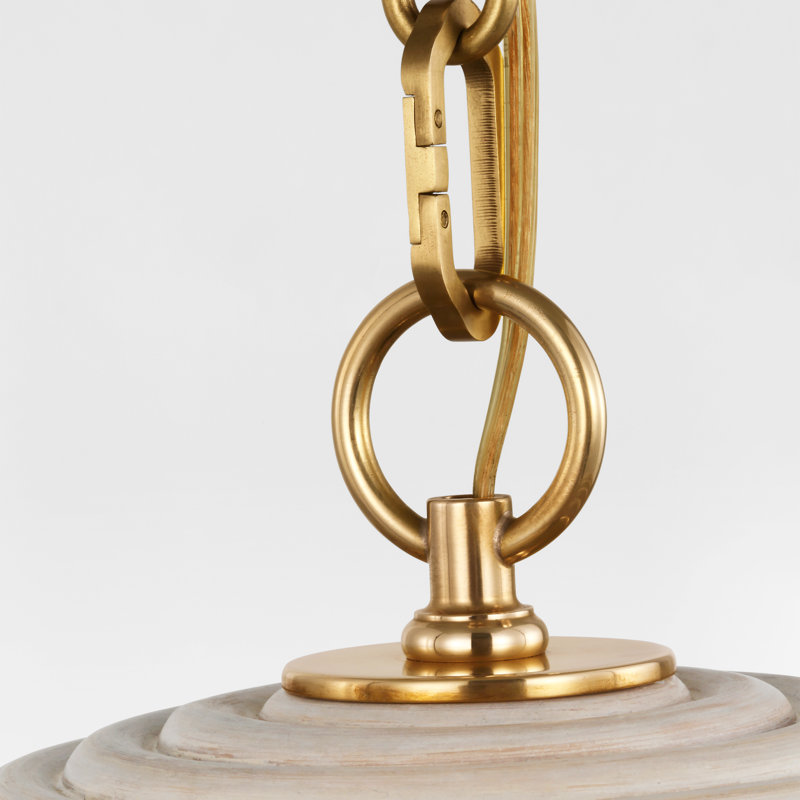 Emerson 1 - Light Pendant by Suzanne Kasler, 8.5" H x 15.75" W x 15.75" D, 51 cm H x 76 cm W, Ash