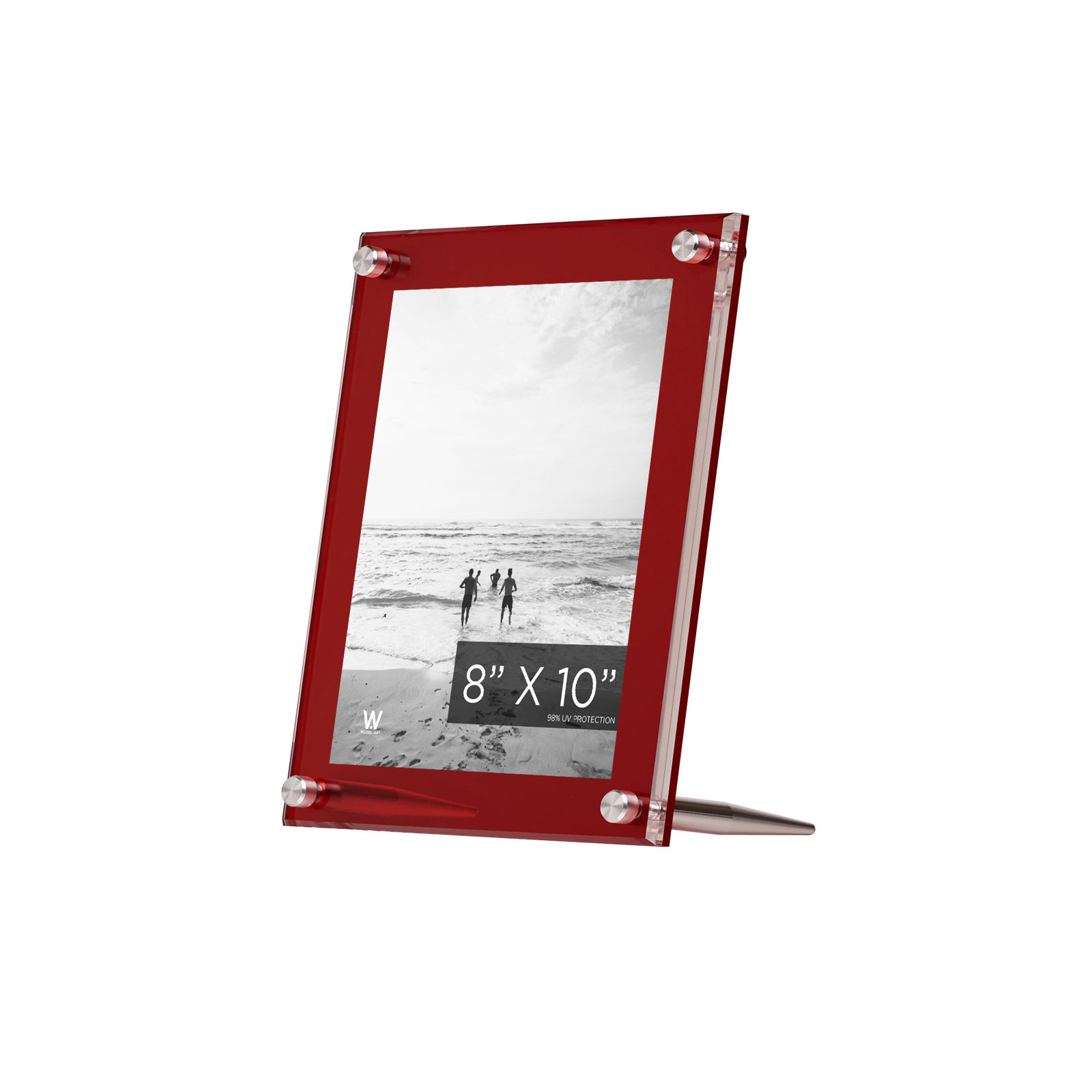 Wexel Art 8x10" Tabletop Frame with Hardware, Cabernet/Silver