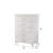 White 5-Drawer Chest with Metal Legs