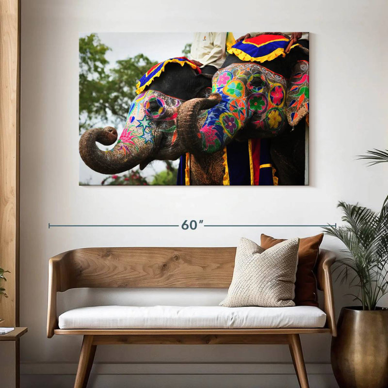 Brampt Jaipur Elephants, 32" H x 48" W